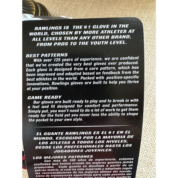 Rawlings LEFT HANDED Baseball Glove --Youth 5-7 yrs old--Brand NEW - Picture 12 of 12